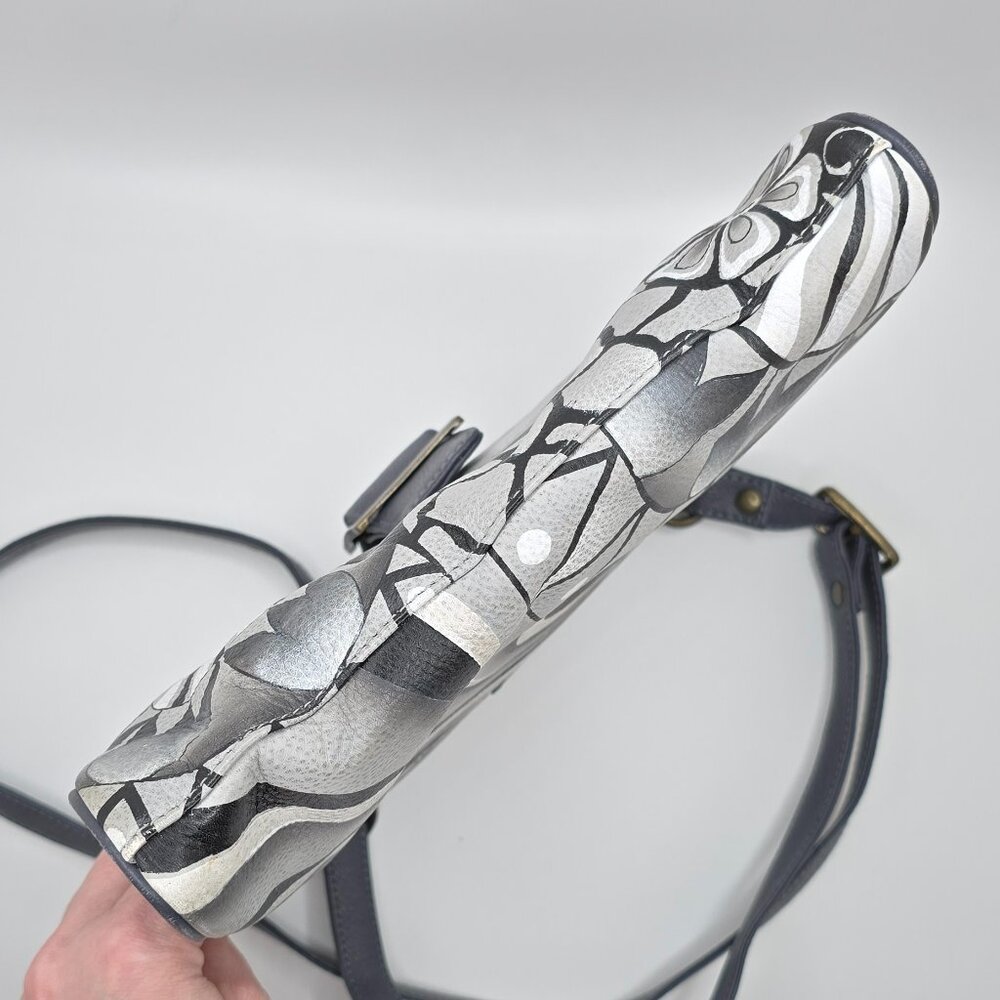 Anuschka Hand Painted Patchwork Pewter Three-Comp… - image 8